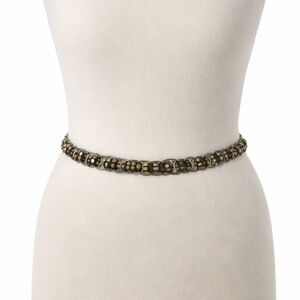 Unbranded Silver Metal Chain Belt Gold Sequin Fabric Y2k Style Tie